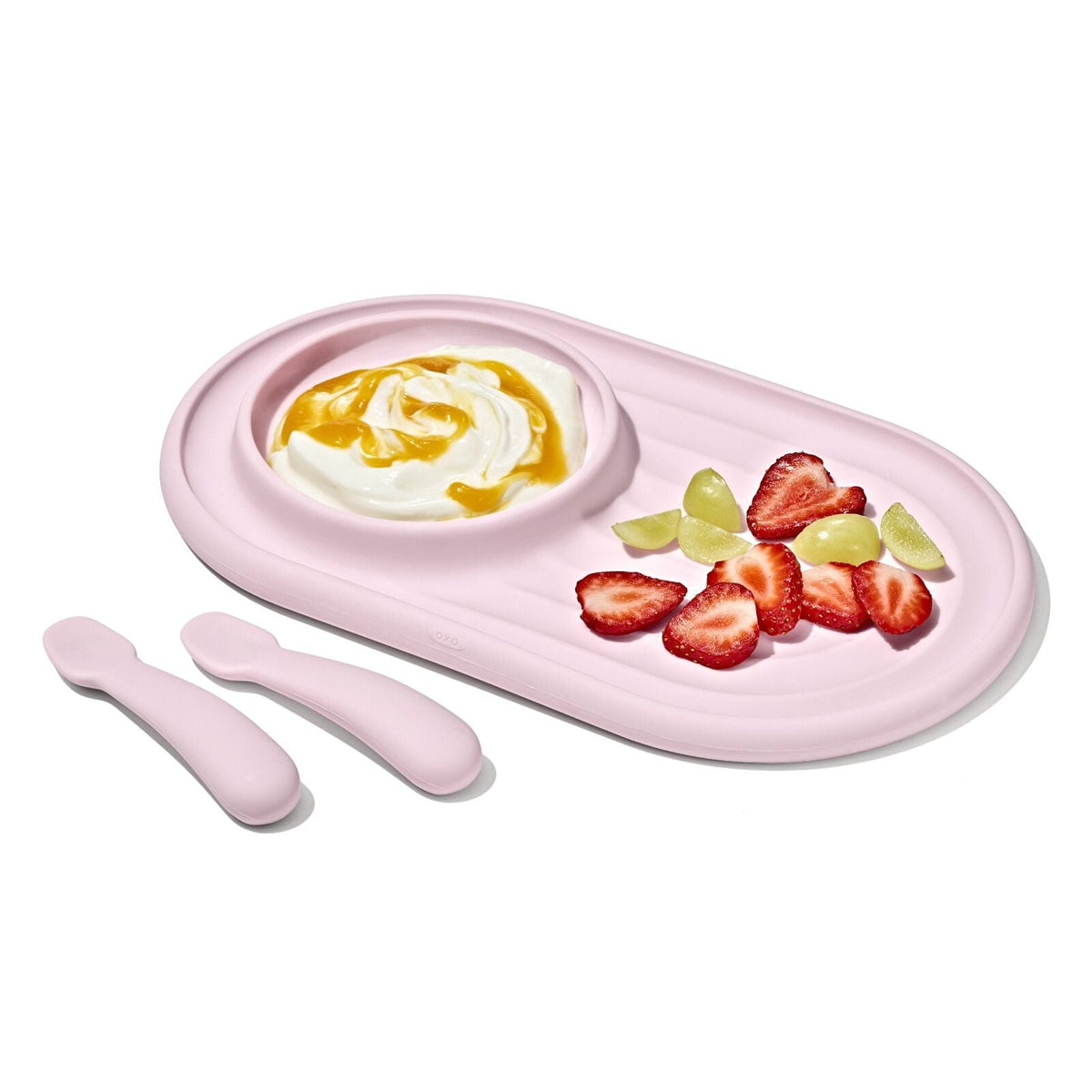 textured-suction-plate-and-spoons-set-3-piece-u9 tot_61177300_developmental-plate-2-spoon-set-blossom_apdp_00_main.jpeg